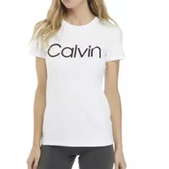 New Calvin  Klein Performance Logo Tee Shirt White Size 2X - Picture 1 of 8